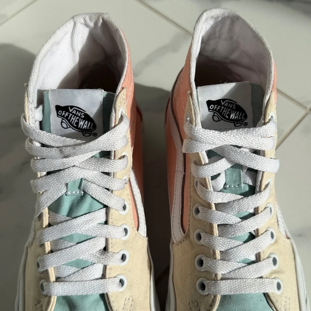 Vans Sk8-Hi Tapered Pastel Block Lace Up Shoes High Top Sneakers Women’s Size 7